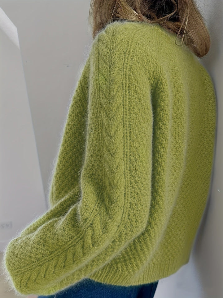 AMETHYST - CHIC BRAIDED STITCH CARDIGAN