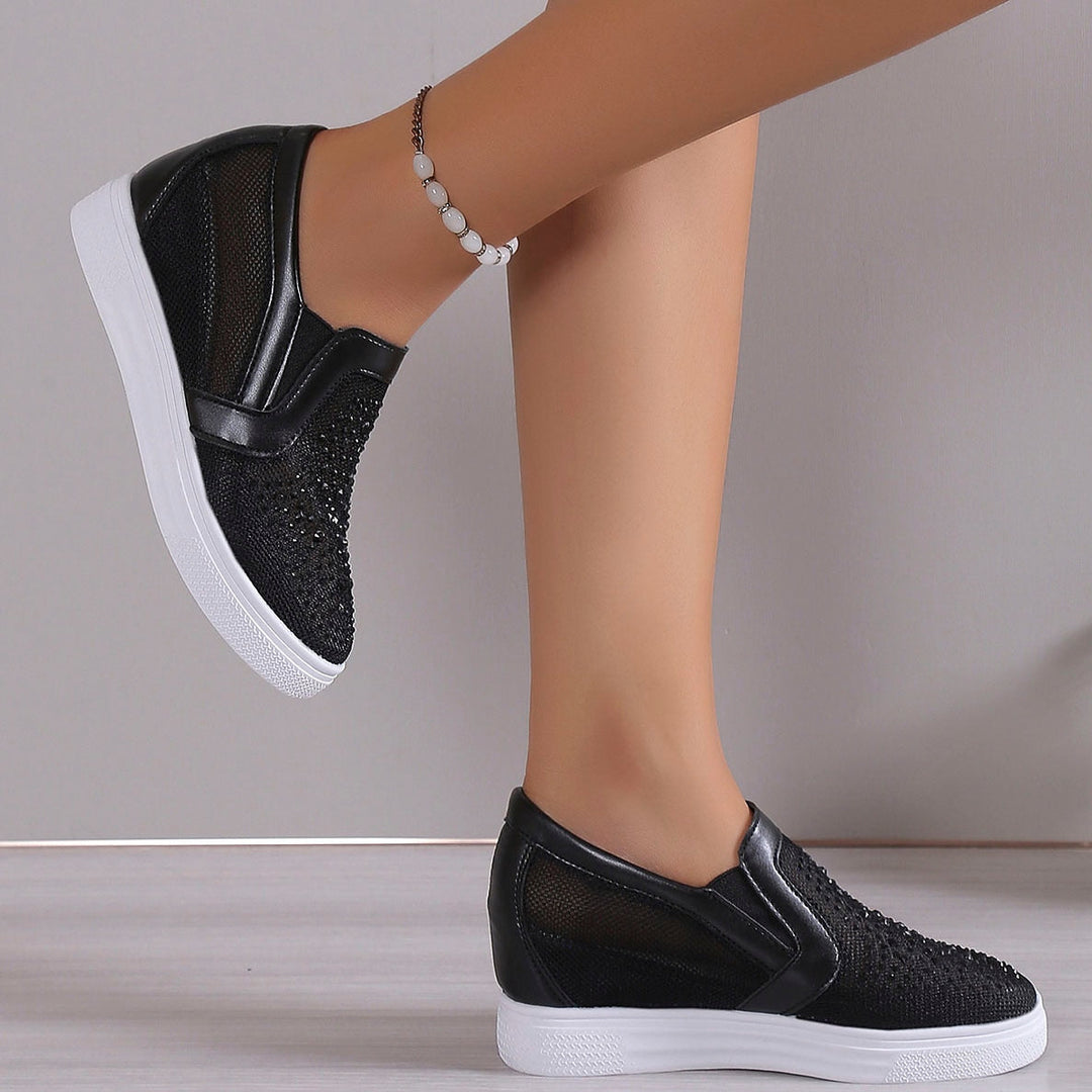 YANCY - WHITE CRYSTALS SNEAKERS