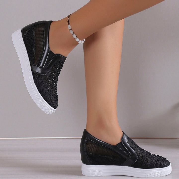 YANCY - WHITE CRYSTALS SNEAKERS
