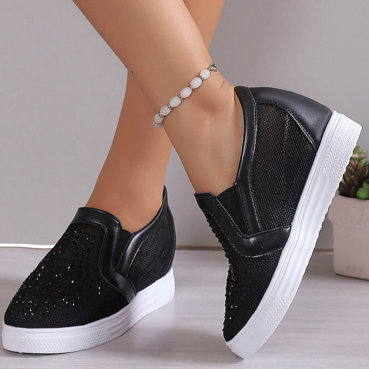 YANCY - WHITE CRYSTALS SNEAKERS