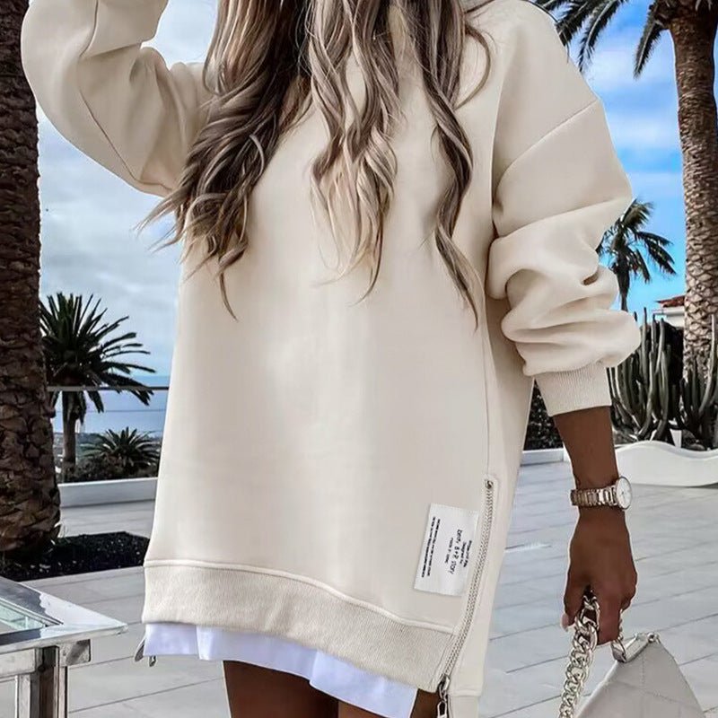 ANYA - PLAIN COLOR TRENDY CHIC PULLOVER