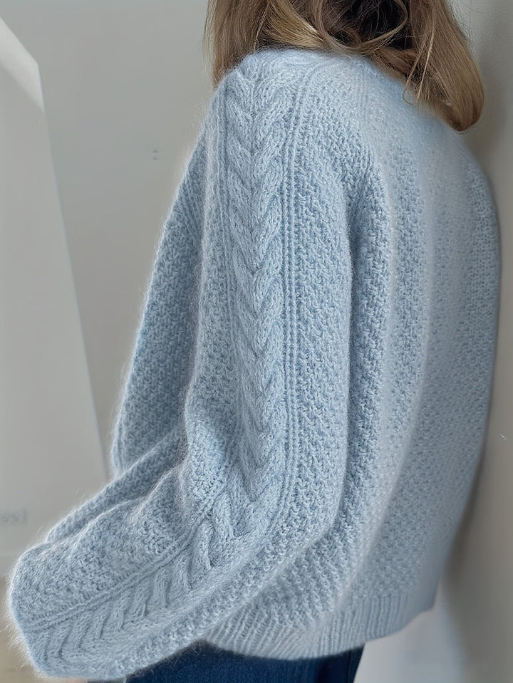AMETHYST - CHIC BRAIDED STITCH CARDIGAN