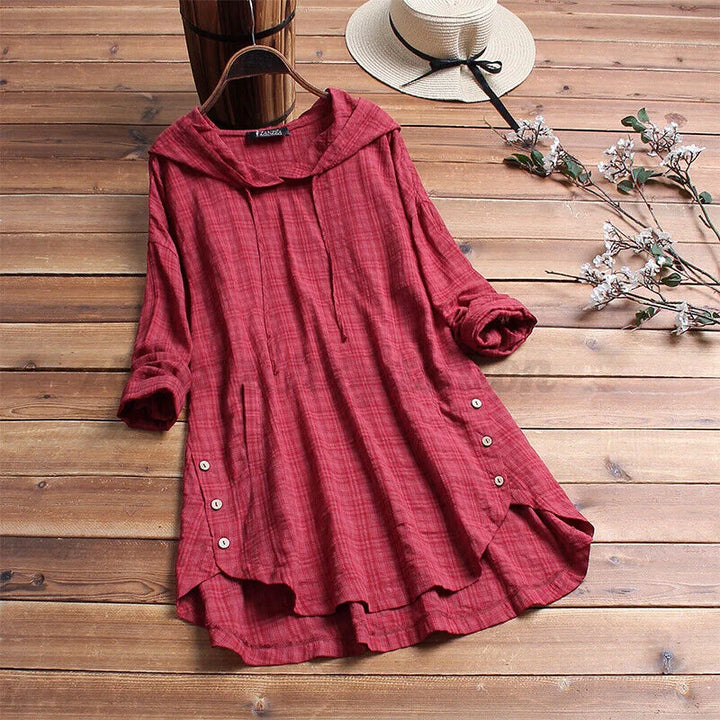 MARGERYN - HOODED LONG SLEEVE DRESS