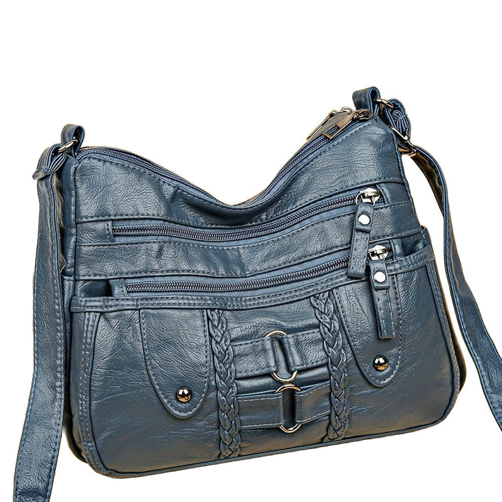 RACHEL - ANTI-THEFT CROSSBODY LEATHER BAG