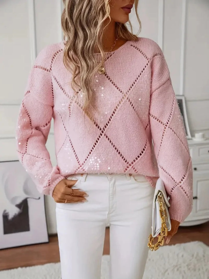 Rowena | Women's Fashion Hollow Out Pullover Sweater