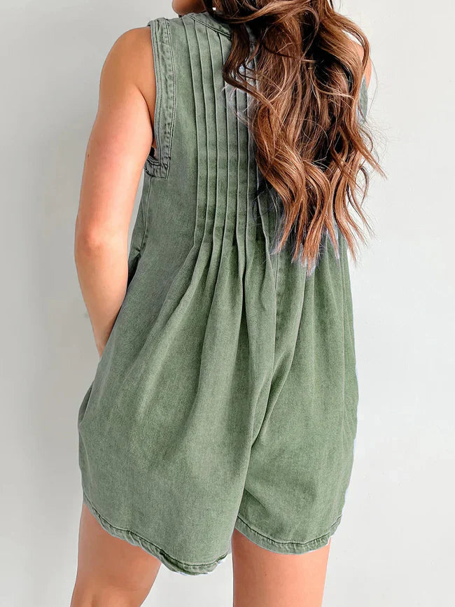 VANELLOPE - GO-TO ONE PIECE DENIM ROMPER