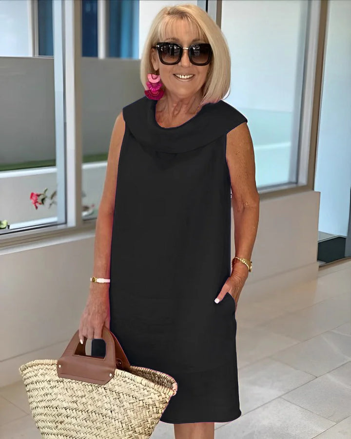 Perla™ - SLEEVELESS SHEATH DRESS WITH ROUND NECKLINE
