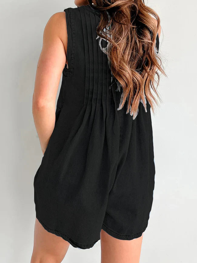 VANELLOPE - GO-TO ONE PIECE DENIM ROMPER