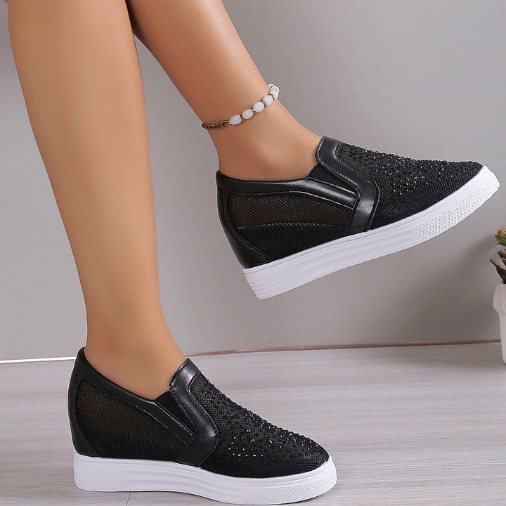 YANCY - WHITE CRYSTALS SNEAKERS