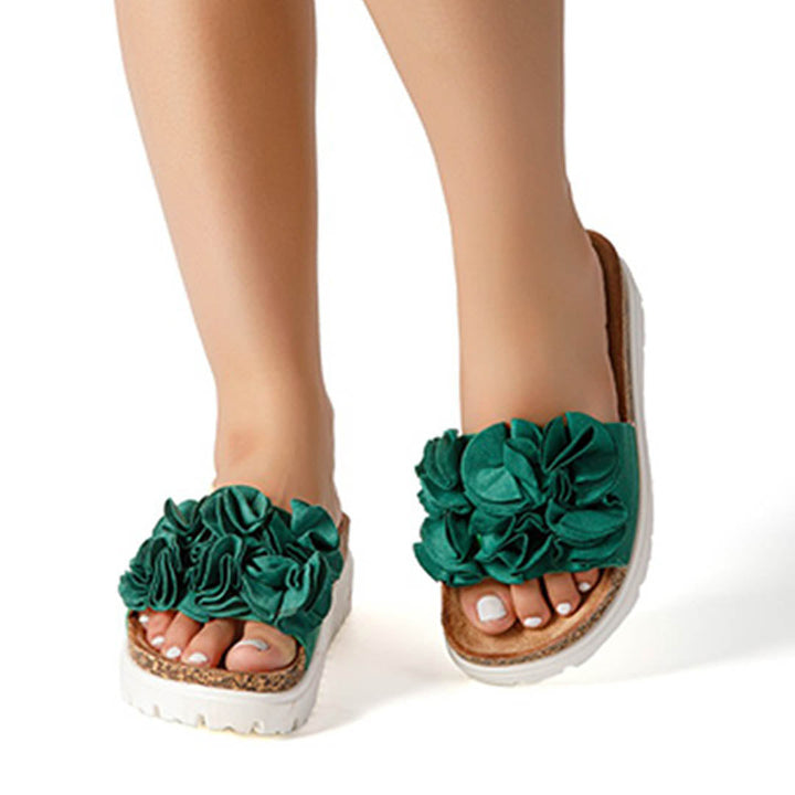 DENISE - BLOOM SLIDES SANDALS