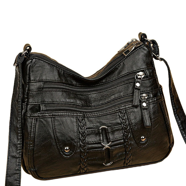 RACHEL - ANTI-THEFT CROSSBODY LEATHER BAG