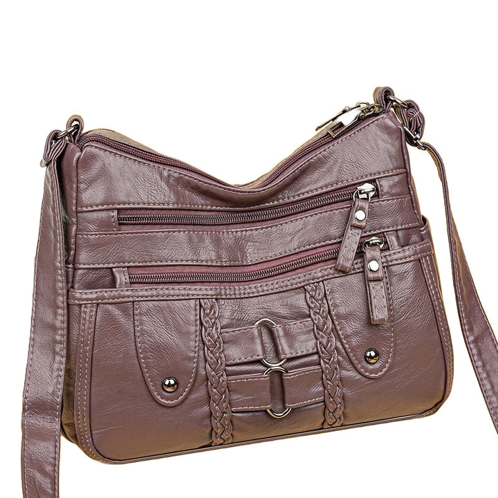 RACHEL - ANTI-THEFT CROSSBODY LEATHER BAG