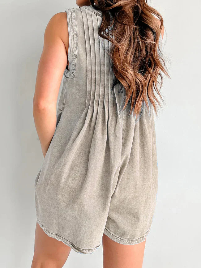 VANELLOPE - GO-TO ONE PIECE DENIM ROMPER