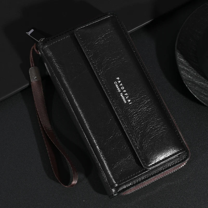 Briony - Multi-Functional PU Leather Zipper Clutch