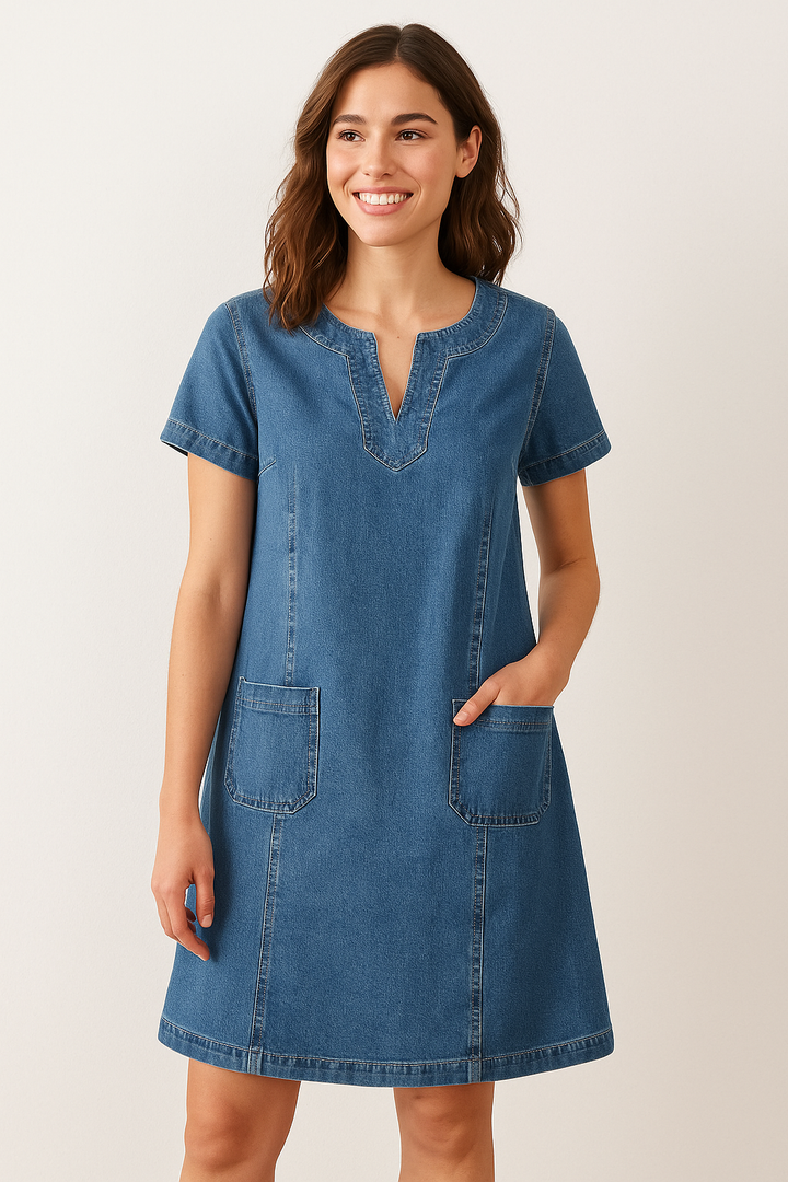Claire Montréal™ - LIGHTWEIGHT DENIM DRESS WITH A RELAXED FIT