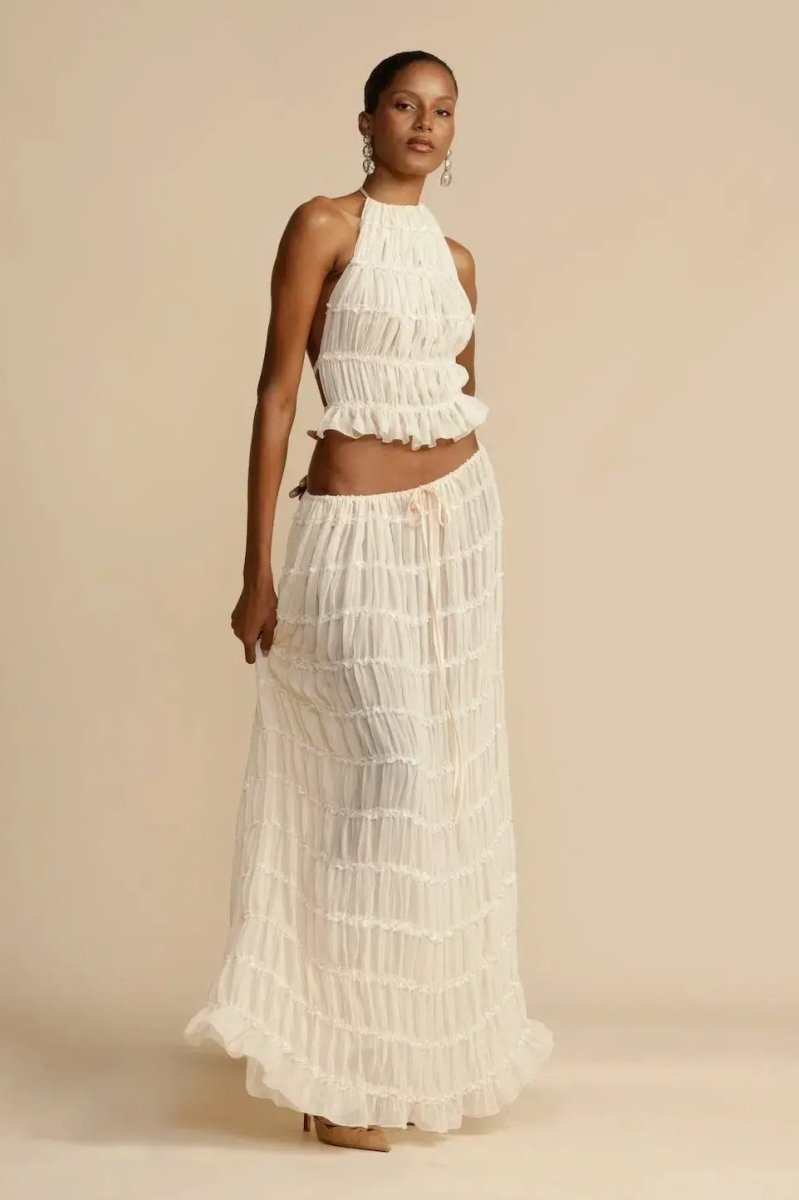 AVERY - BACKLESS PLEATED SET