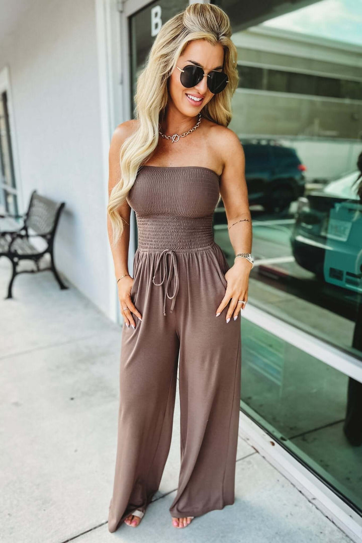 DESTINY - EFFORTLESS STYLE SMOCKED JUMPSUIT