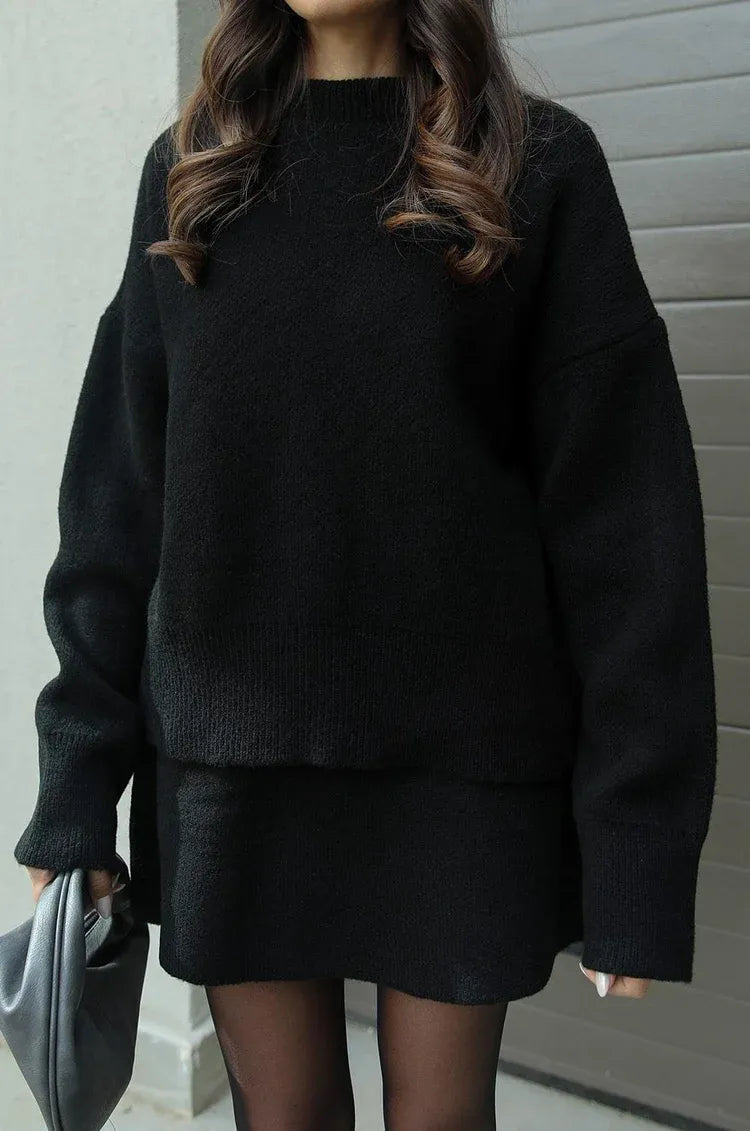 LEAH - KNIT SWEATER AND SKIRT SET