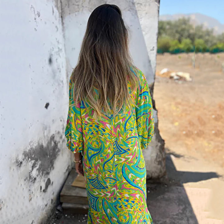 WOLLY - MODERN ELEGANCE V-NECK DRESS