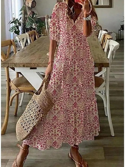 NAYA - BOHEMIAN SMOCKED WAIST DRESS
