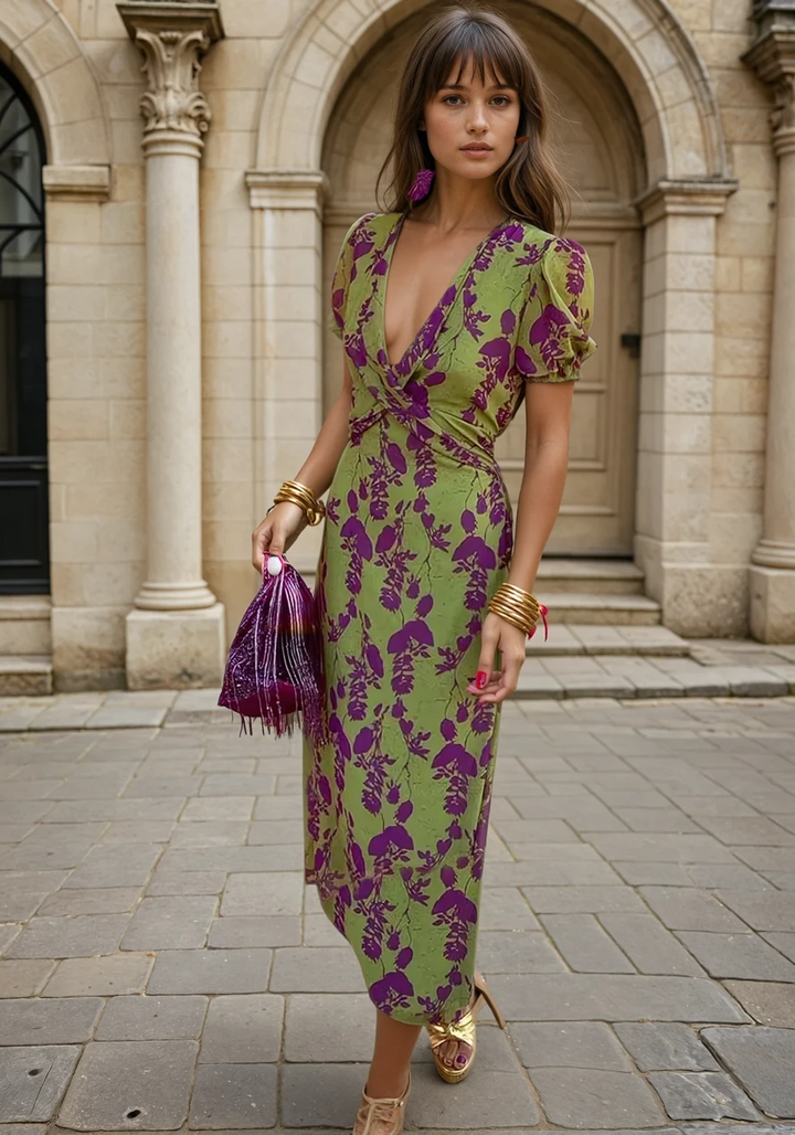 CRIS - FLORAL LONG DRESS